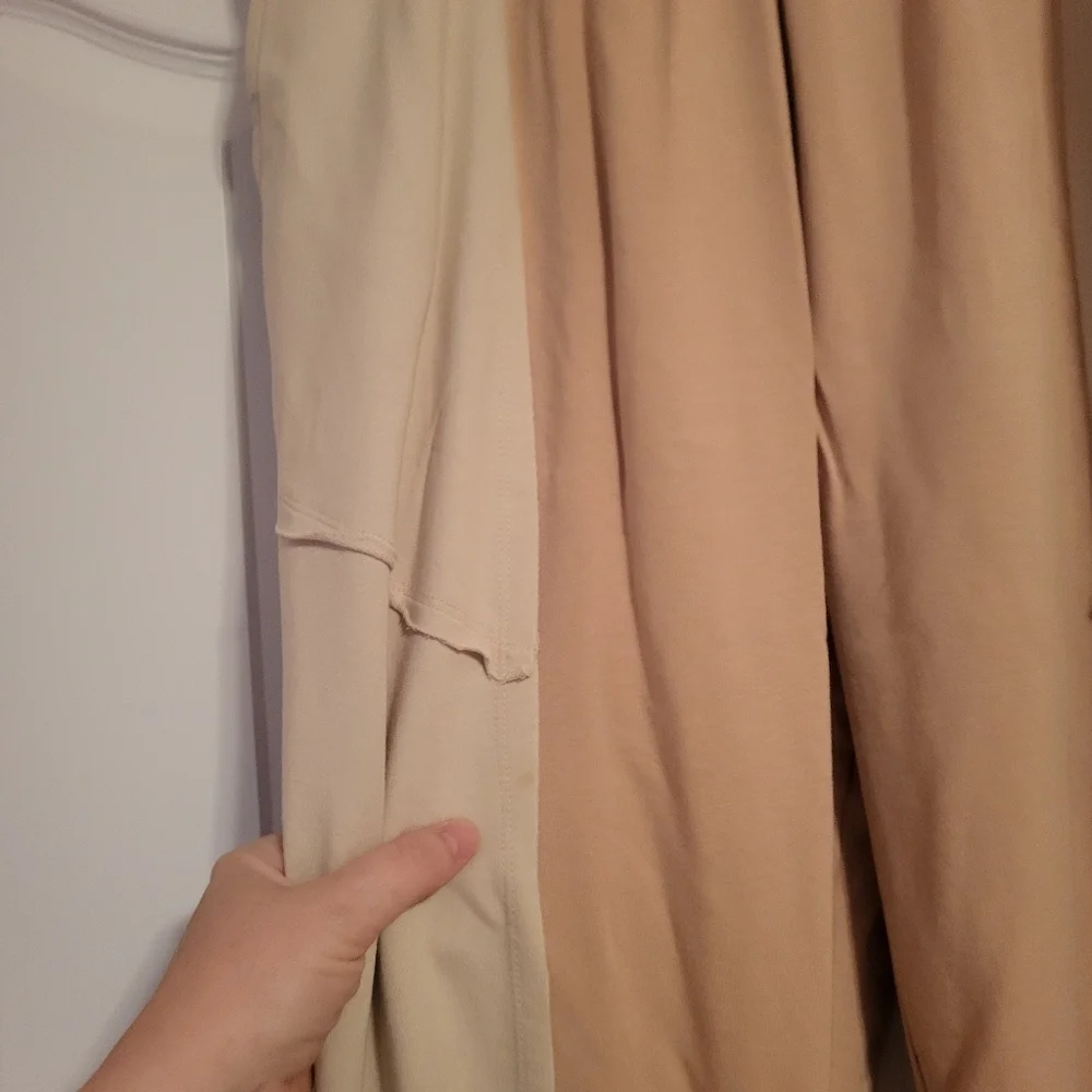 Body & Sol Tan Cream Color Block Jogger Boho Lounge Pants - Picture 6 of 6